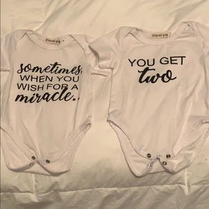 Twins onesies 3-6 months